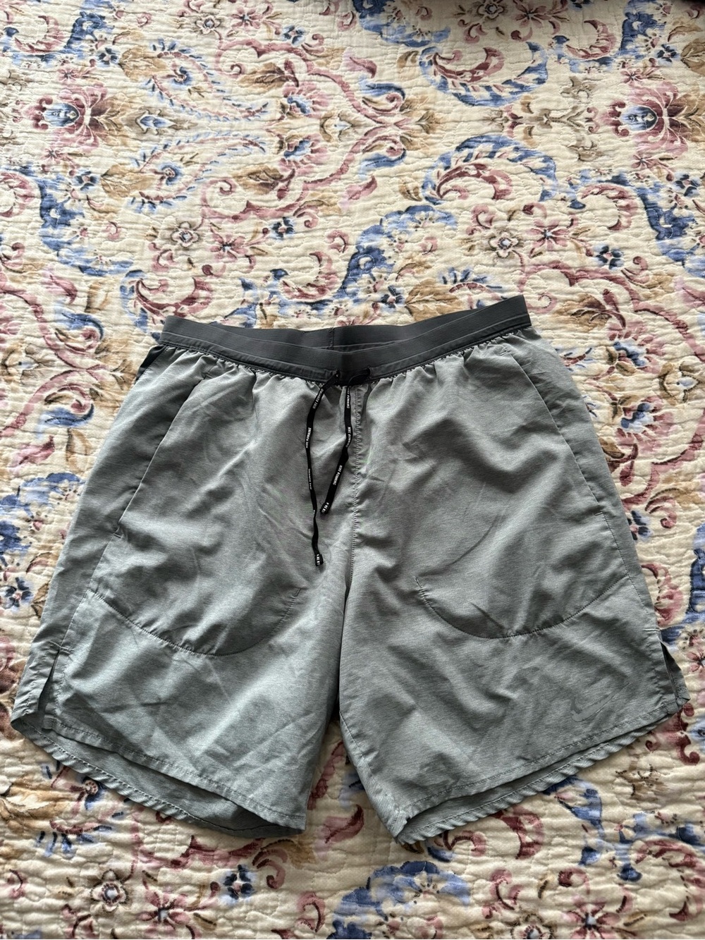 Light Gray Nike Men's Drawstring Shorts 5inch